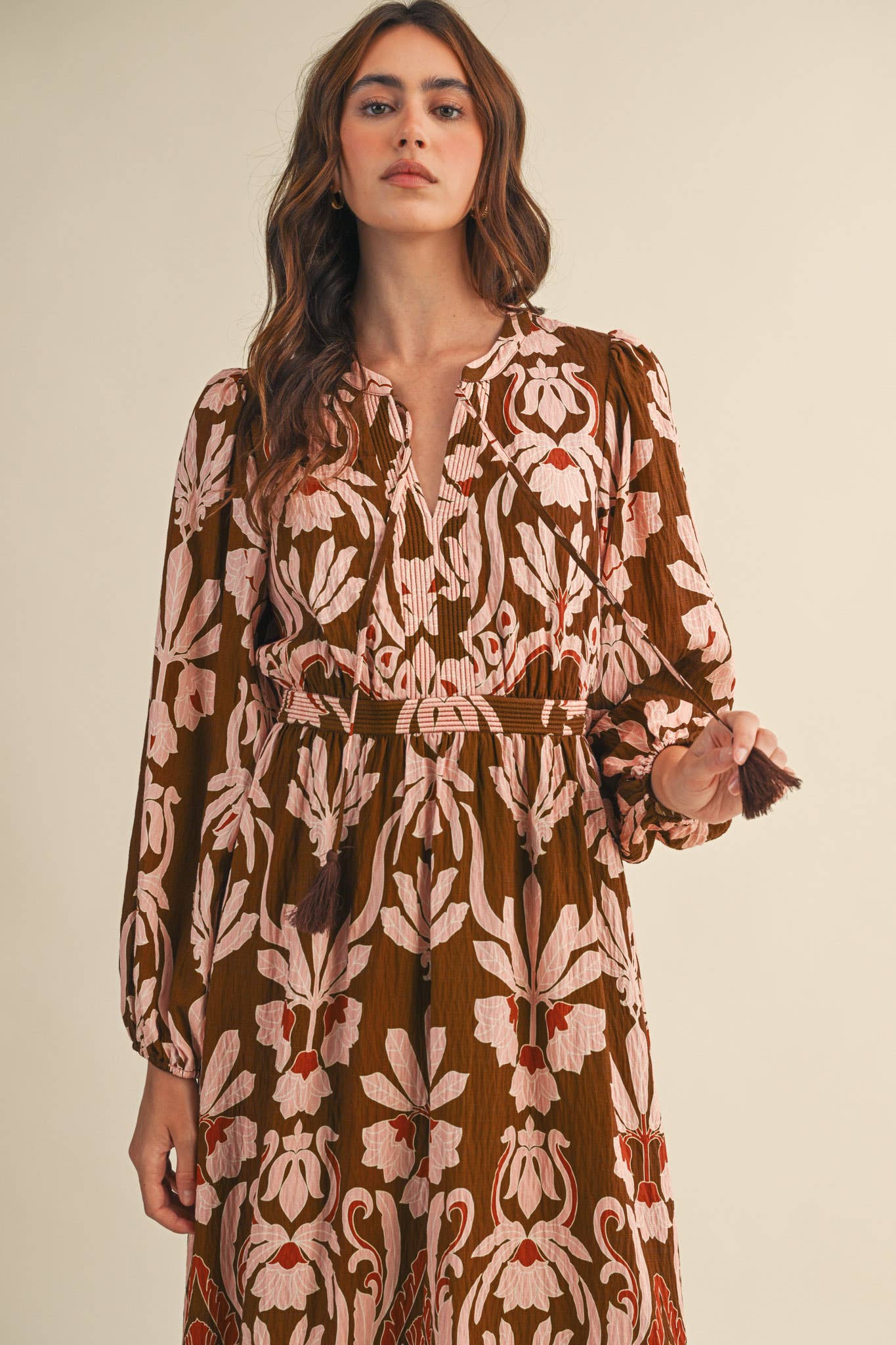 FLORAL PRINT MIDI DRESS