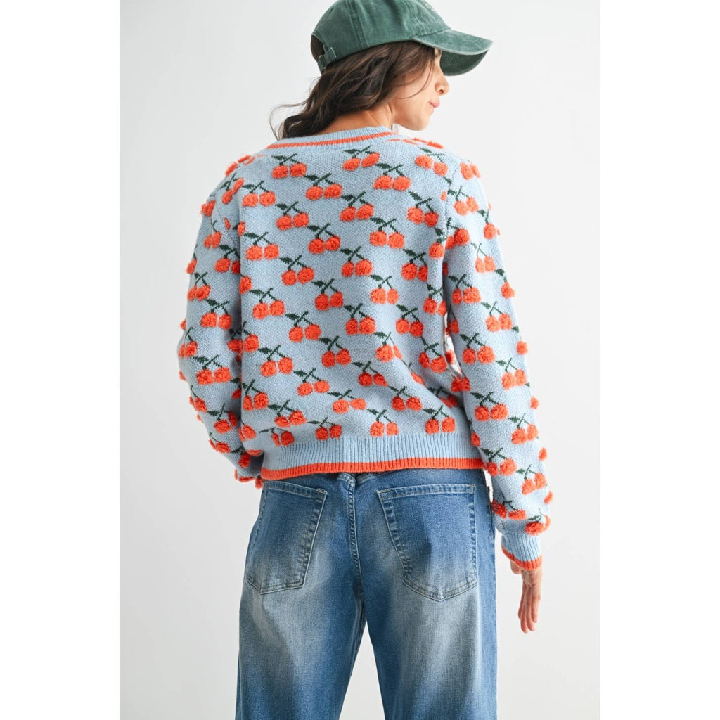 Cherry Knit Wool Cardigan