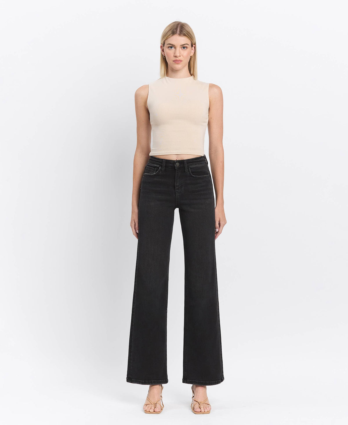 HIGH RISE FULL LENGTH BLACK LOOSE FIT JEANS