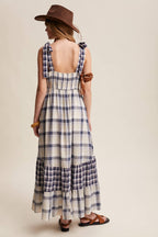 Gingham Tiered Maxi Dress