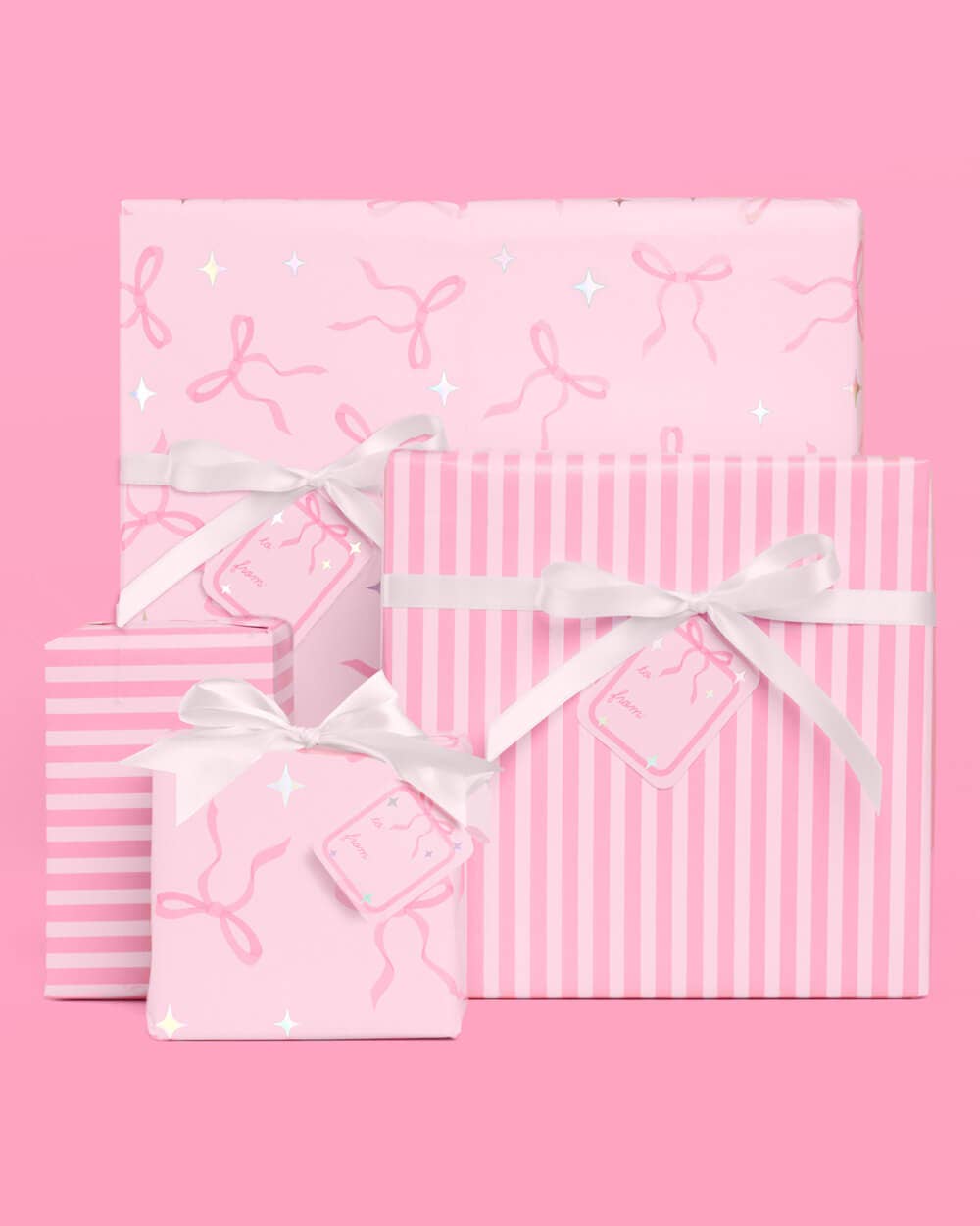 Pink Bows Wrapping Paper