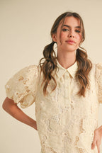 Bubble Sleeved Mini Dress