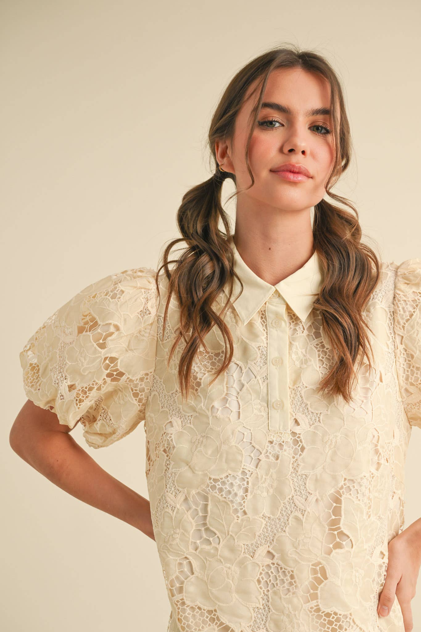 Bubble Sleeved Mini Dress