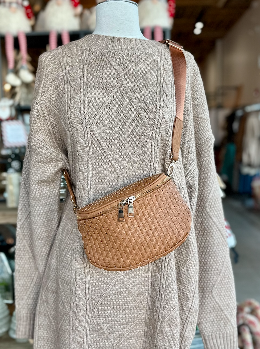 Birdie Saddle Checkered Crossbody Bag