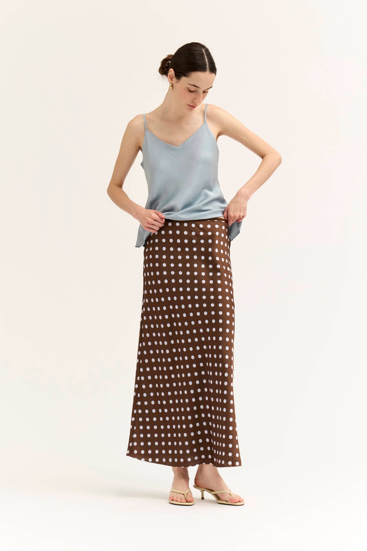 POLKA DOT SLIP SKIRT