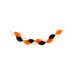Orange Black and Cream Double Bunting Tissue Banner