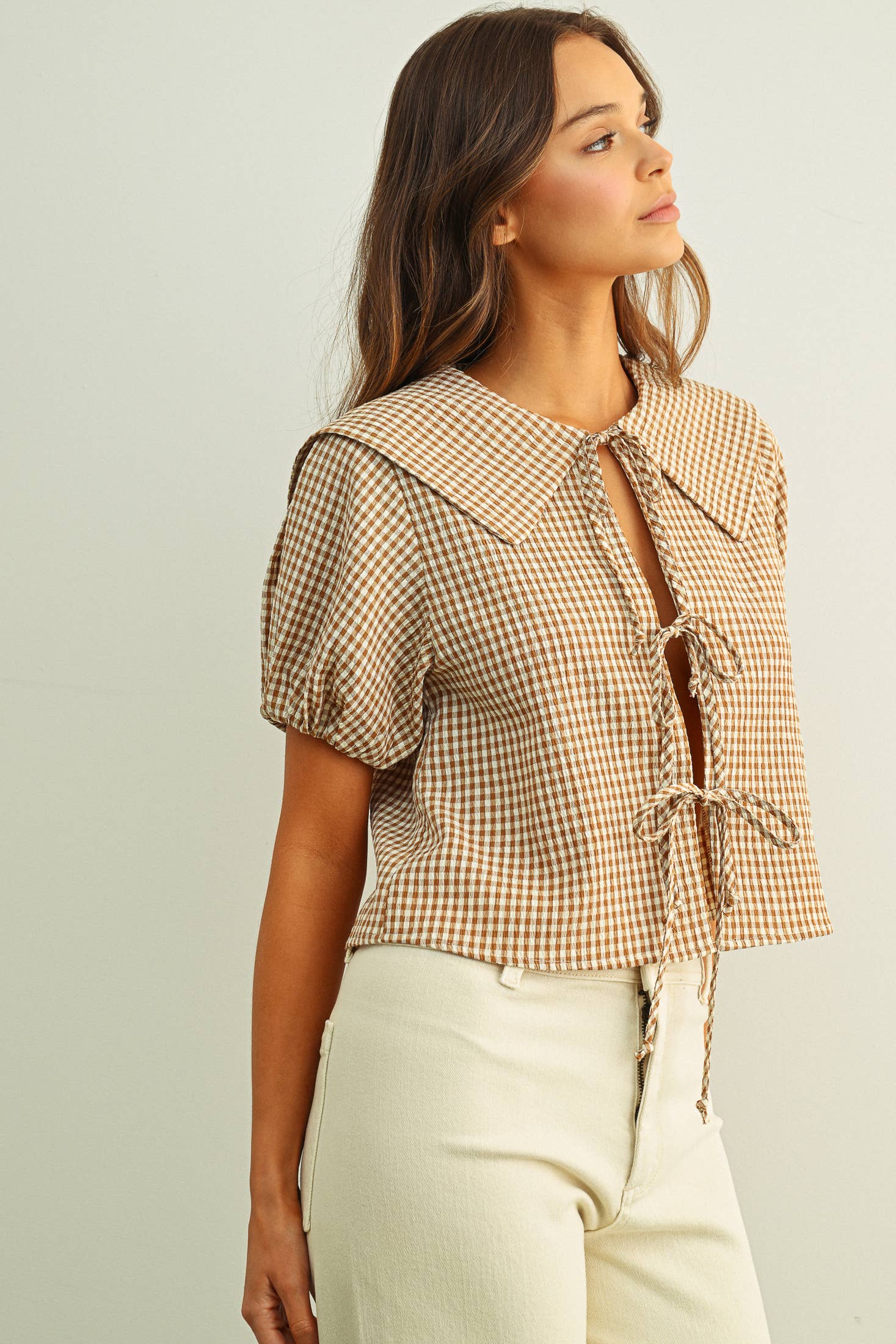 Gingham Sailor Blouse