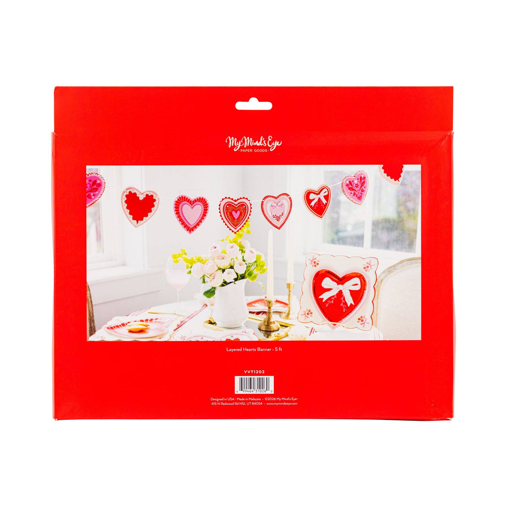 Layered Vintage Heart Banner