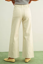 Straight Wide Leg Denim Pants