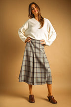 PLAID LONG SKIRT