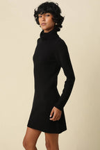 Jane High Neck Mini Knit Dress