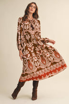 FLORAL PRINT MIDI DRESS