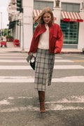 PLAID LONG SKIRT
