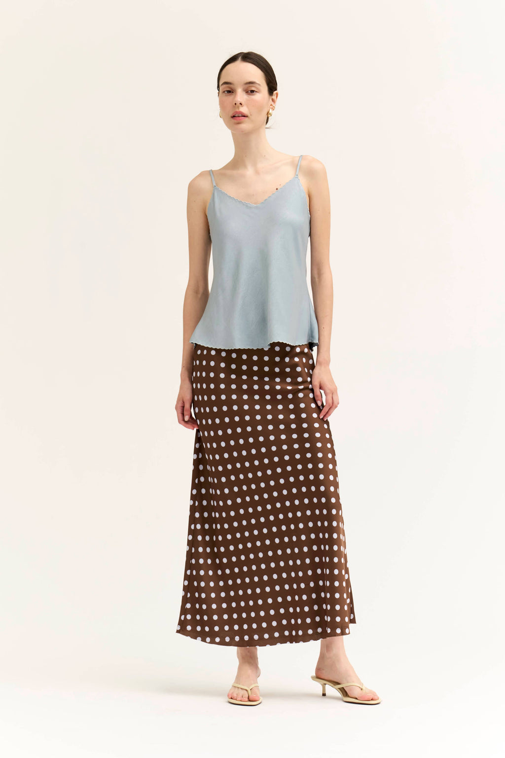 POLKA DOT SLIP SKIRT