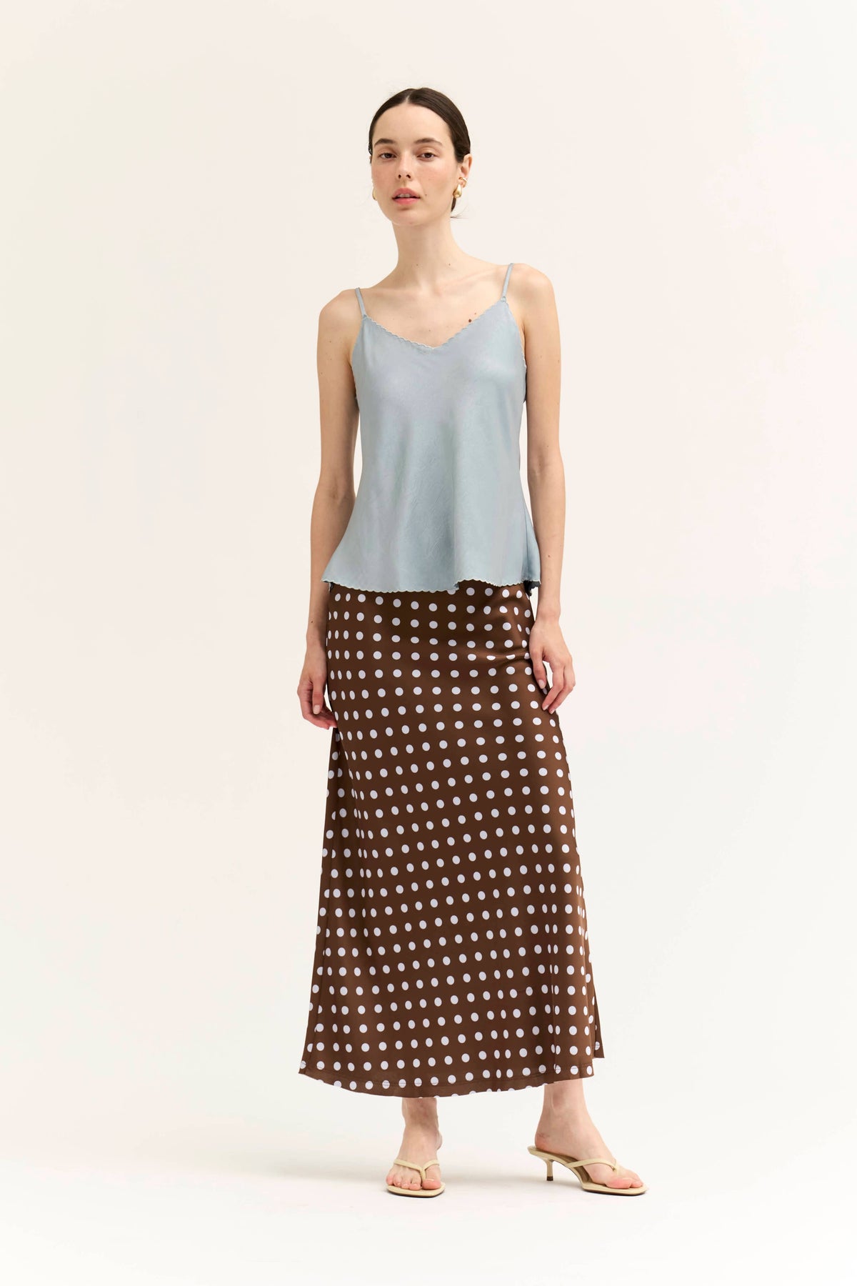POLKA DOT SLIP SKIRT