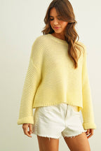 Round Neck Sweater Knitted Top