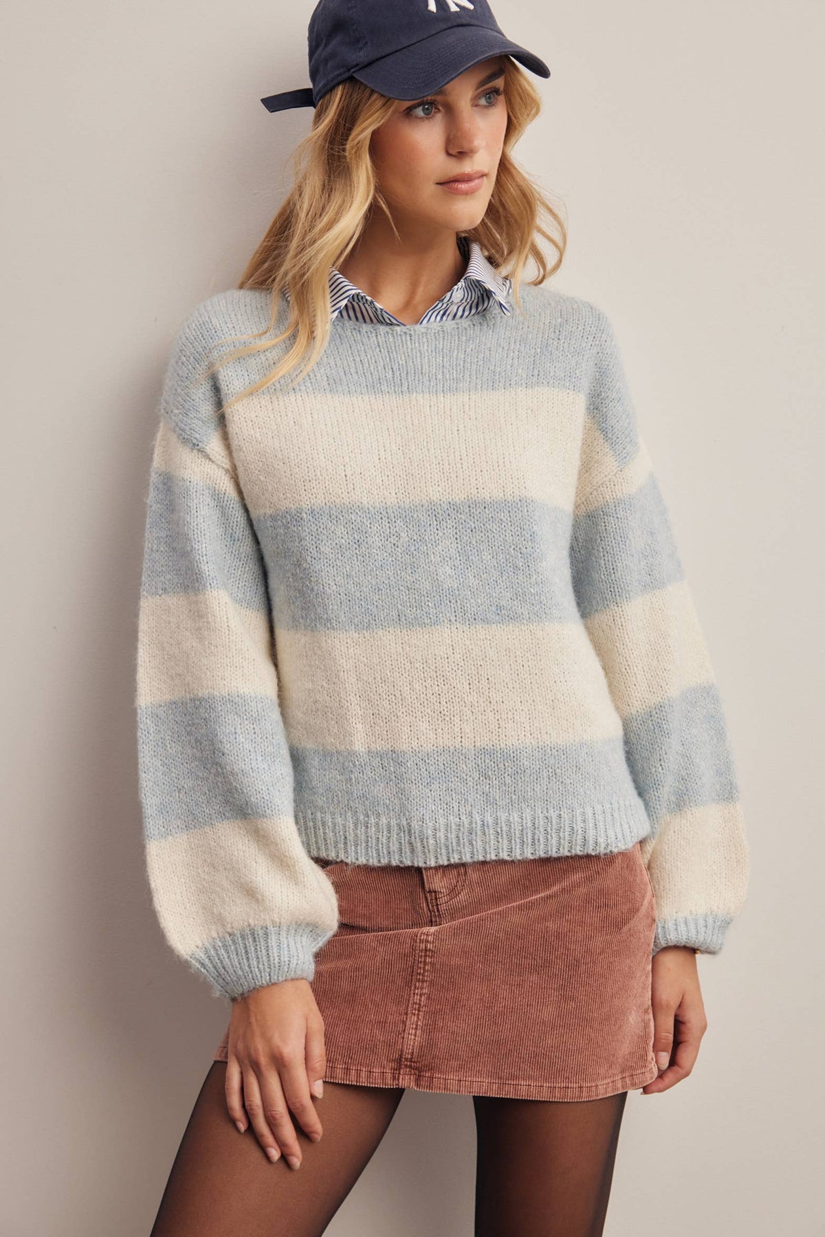 Soft Stripe Knit Sweater