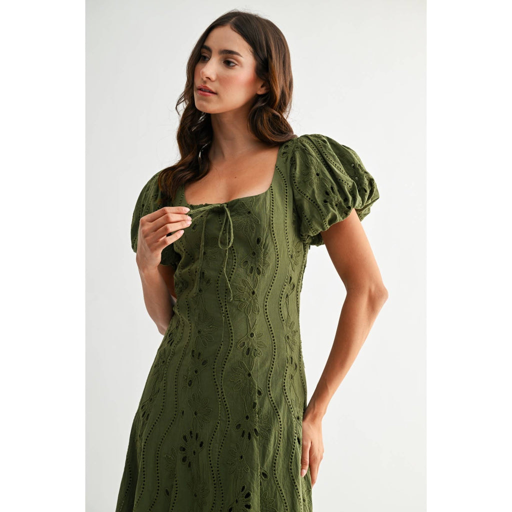 Olive Green Midi Dress