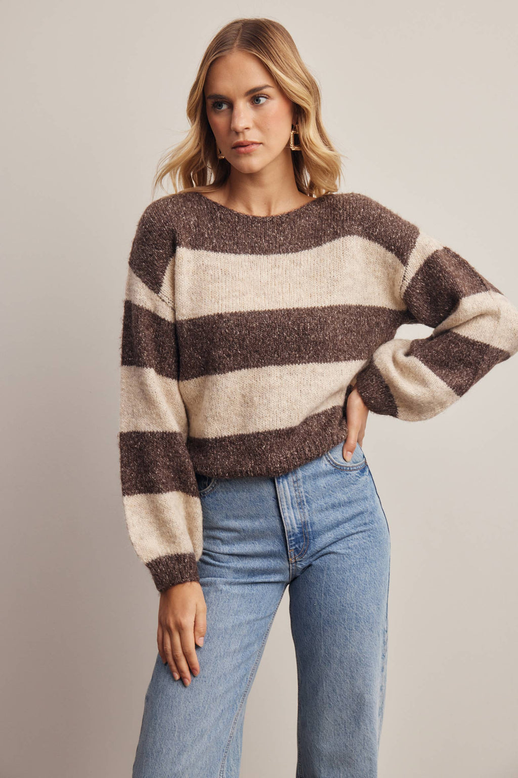 Soft Stripe Knit Sweater