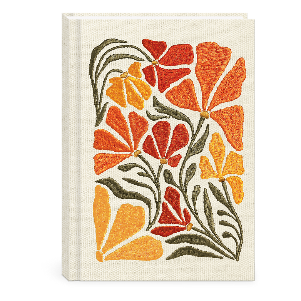 Fabric Journal Flower Market Poppy