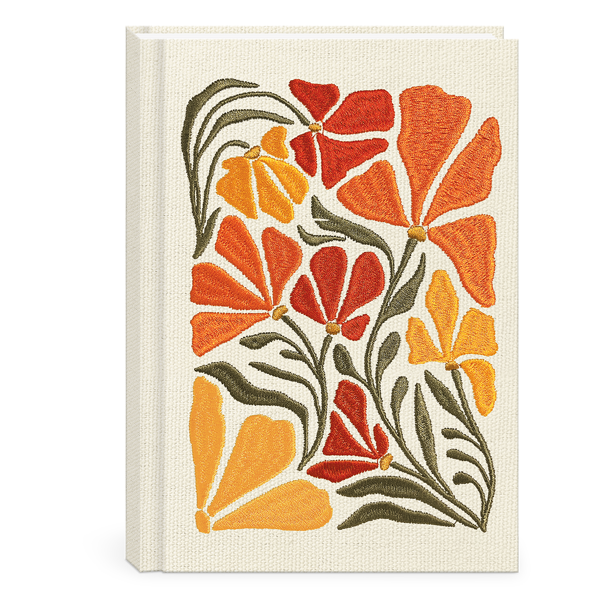 Fabric Journal Flower Market Poppy