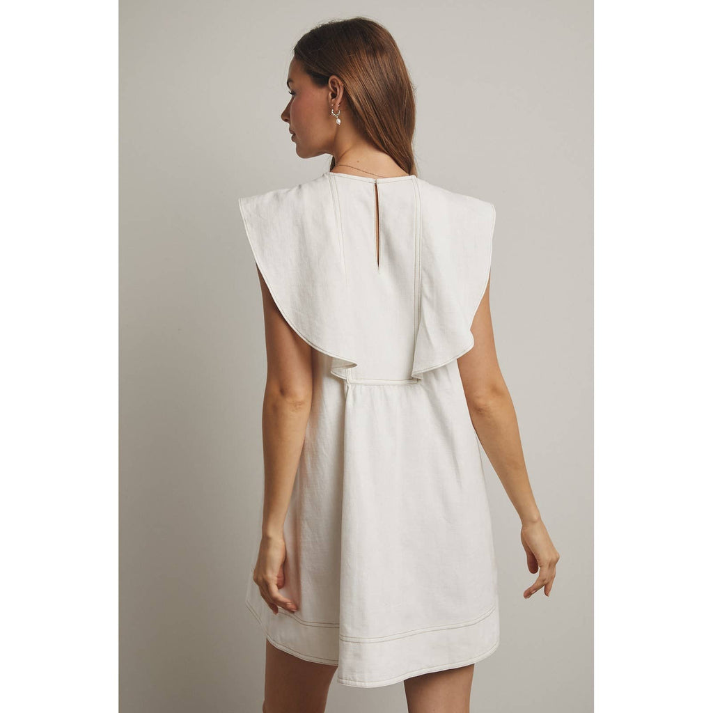 OVERSIZED SAILOR COLLAR MINI DRESS
