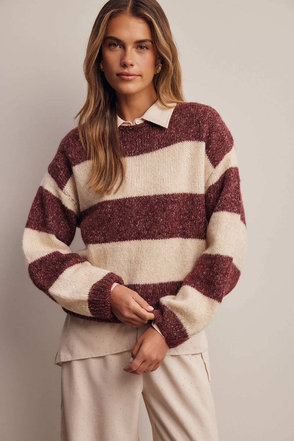 Soft Stripe Knit Sweater