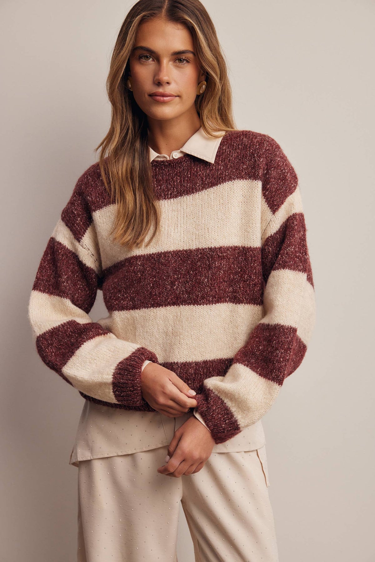 Soft Stripe Knit Sweater