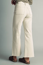 STRAIGHT WIDE LEG PANTS WITH FRONT POCKET