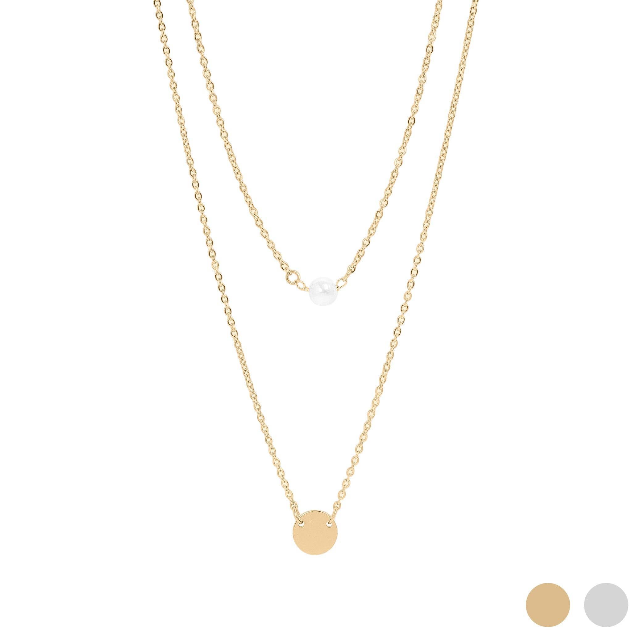 18K Pearl Charm Necklace