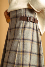 PLAID LONG SKIRT