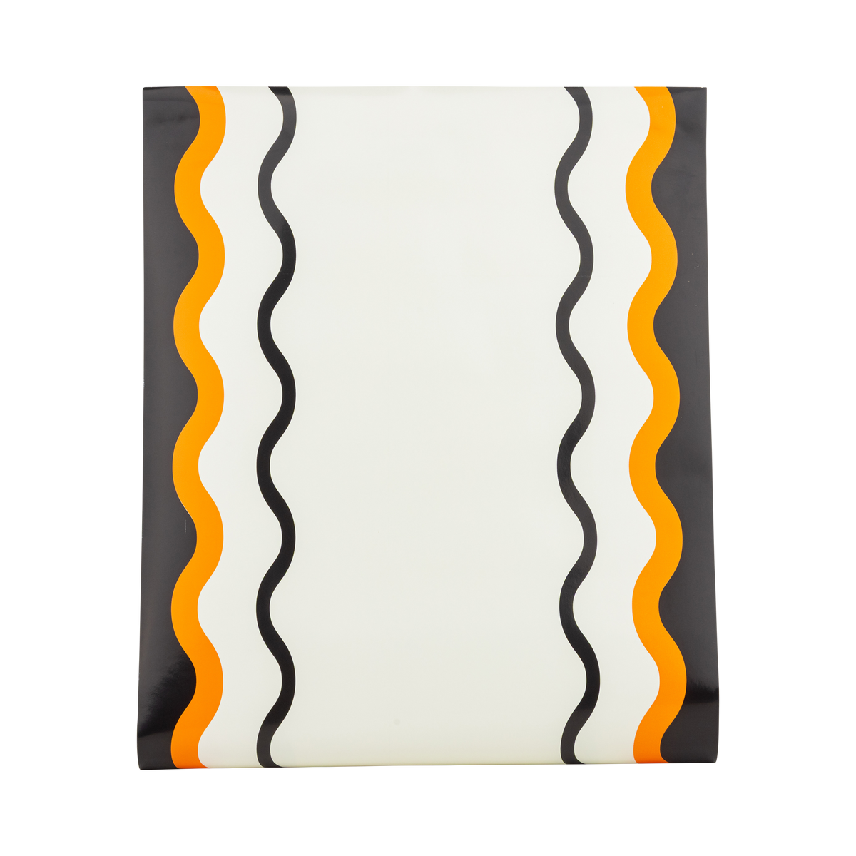 Orange and Black Ric Rac Paper Table Runner