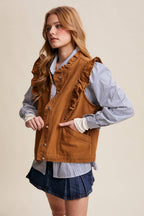 Ruffle Trim Vest