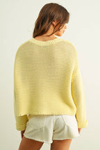 Round Neck Sweater Knitted Top