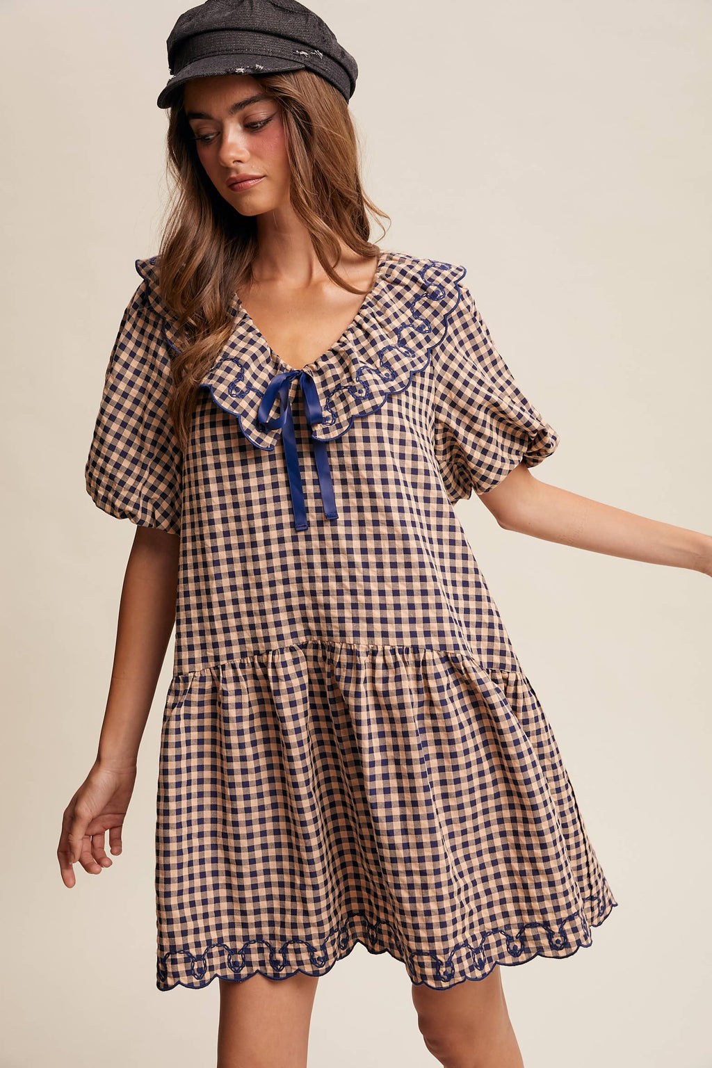 Gingham Babydoll Dress