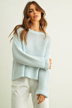 Round Neck Sweater Knitted Top