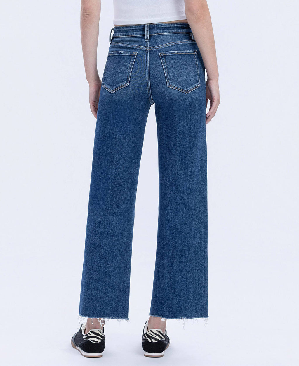HIGH RISE TROUSER PRESS WIDE LEG JEANS