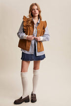 Ruffle Trim Vest