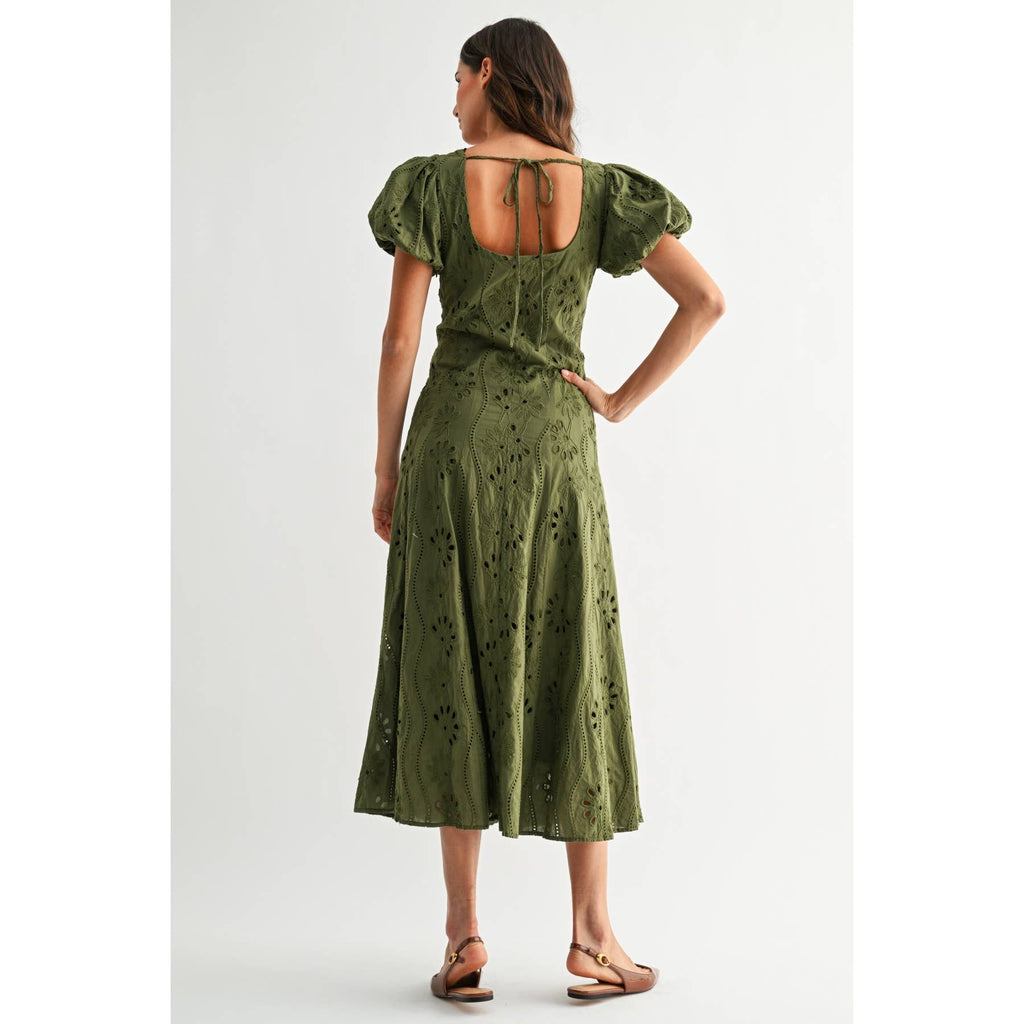 Olive Green Midi Dress