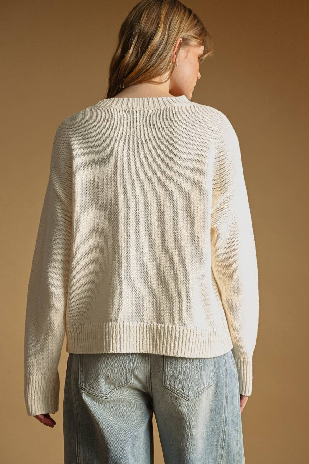 AMERICAN FLAG ROUND NECK SWEATER TOP