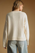 AMERICAN FLAG ROUND NECK SWEATER TOP