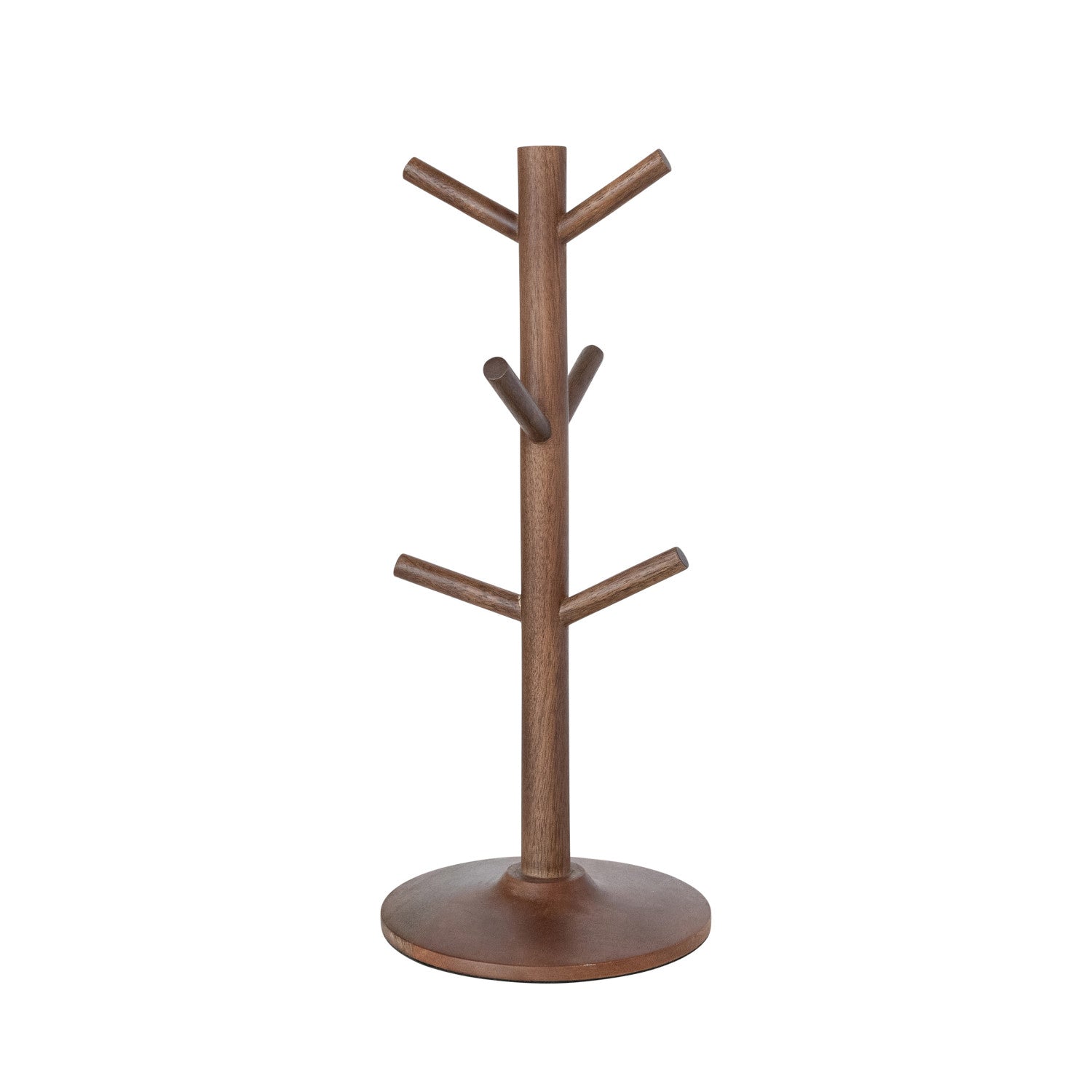 Mango Wood Mug Holder, Natural (Holds 6 Mugs)