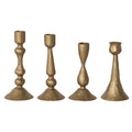 Hand-Forged Metal Taper Holder, Antique Gold Finish, 4 Styles (Holds 1/2" Taper)