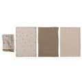 Cotton Tea Towels with Waffle Weave, Set of 3 Tied with Jute