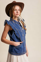 Ruffle Trim Vest