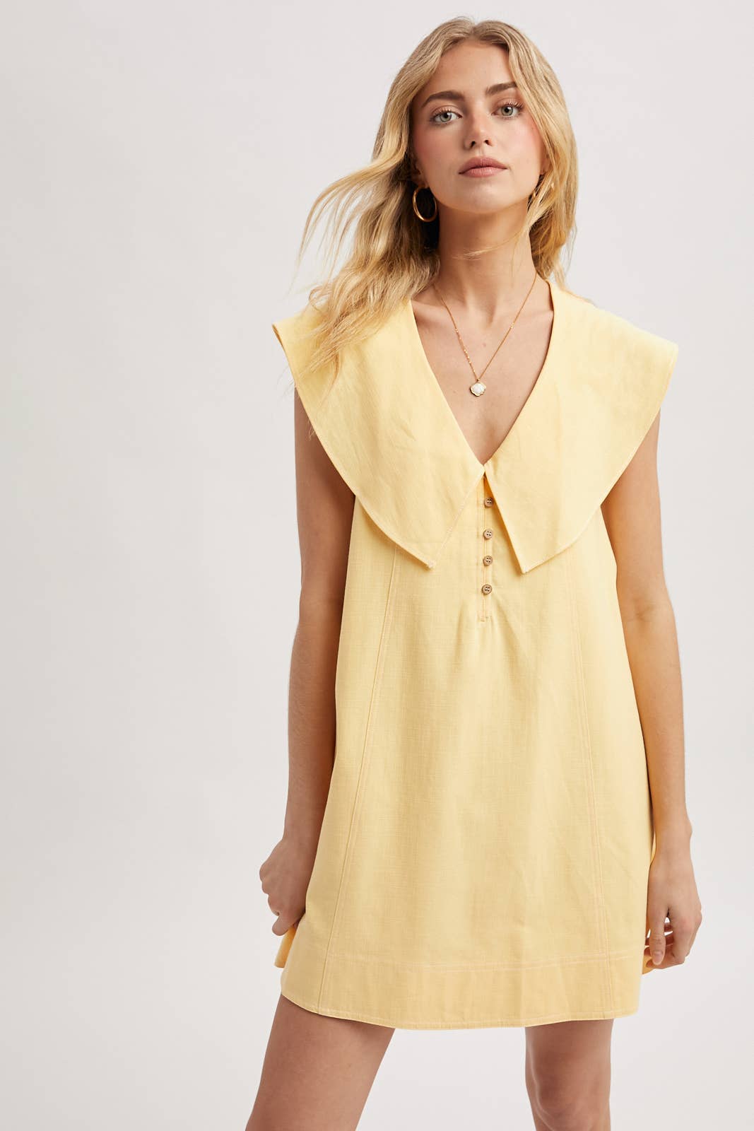 OVERSIZED SAILOR COLLAR MINI DRESS
