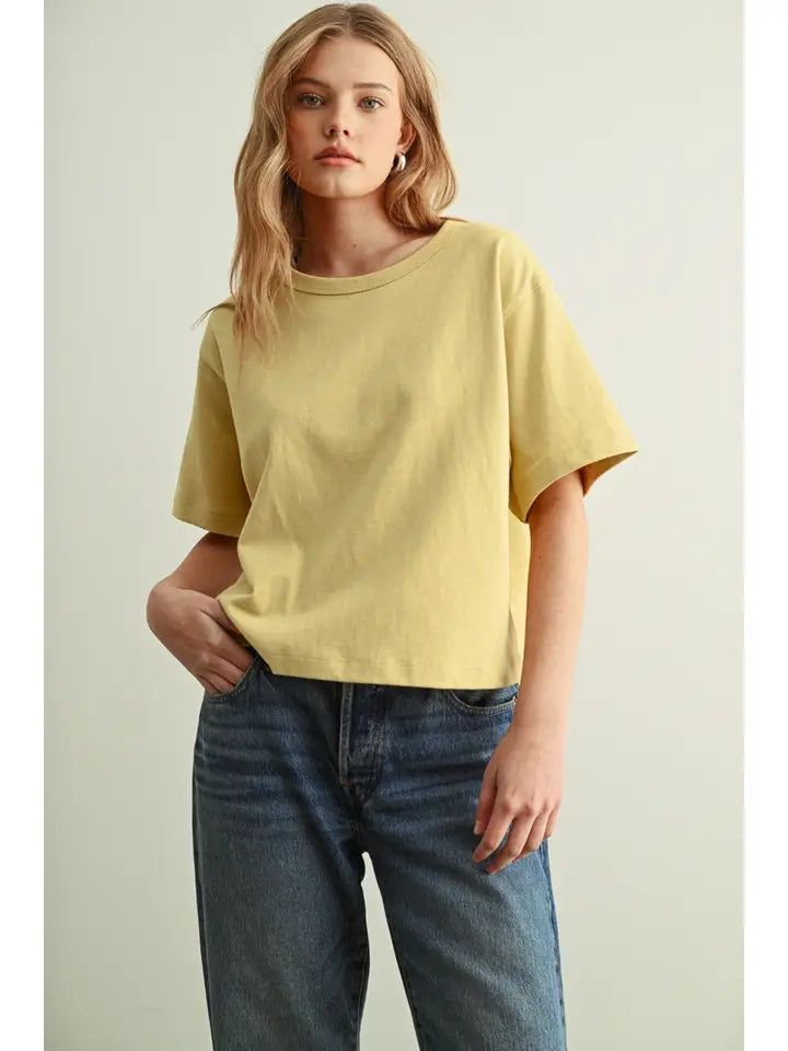 Short Sleeve Linen Knitted Top