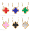 18K Gold Lucky Clover Charm Necklace