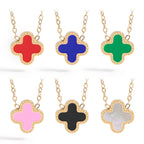 18K Gold Lucky Clover Charm Necklace