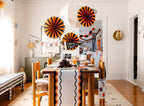Orange and Black Large Tissue Fans